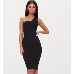 Black midi dress